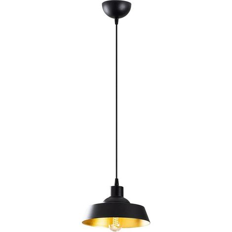 Modell 29 Deckenpendelleuchte in Schwarz und Gold (1/4)