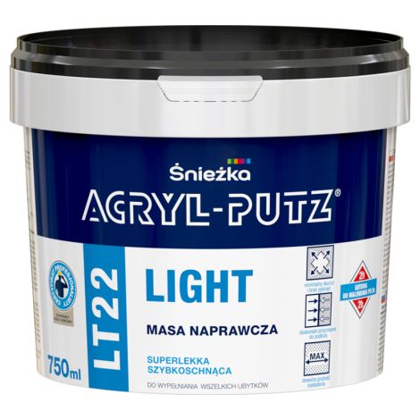 Masilla reparadora ligera Acryl-putz LT22 de 0,75 kg (1/2)