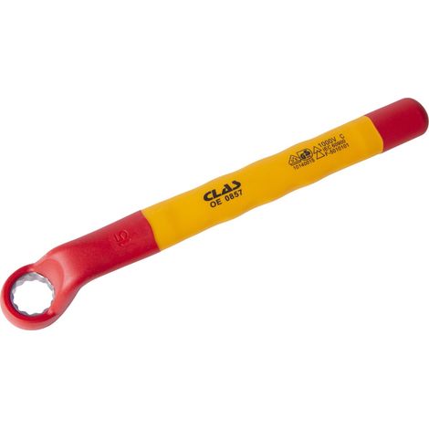 Clé à œil contre coudée isolée 12 pans 15mm - OE 0857 - CLAS Equipements