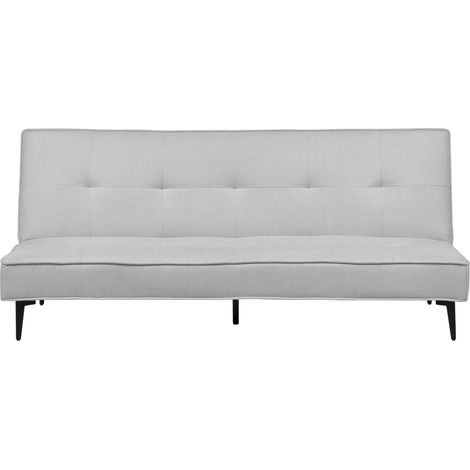 Sofá cama convertible moderno sin reposabrazos con respaldo abotonado gris claro Essvik