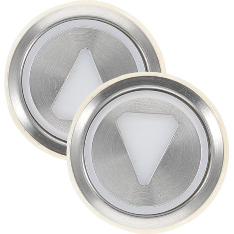2 boutons-poussoirs - inox blanc - usage commande électrique (1/5)