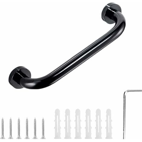 Barre De Soutien - Aluminium Anodisé - 40 Cm - Pour Salle De Bain Toilettes Cuisine Escaliers - Charge Maximale 120 Kg - Fixation Murale Avec Vis Et Chevilles (1/5)