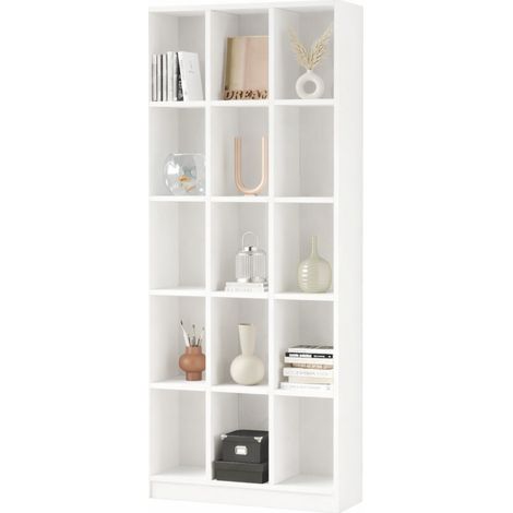 Etagère Multifonctions 15 Niches Blanche L 75.8 H 180 P 25.4 cm (1/5)