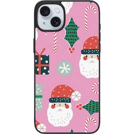 Buon Natale Questa custodia per telefono è compatibile con iPhone 15, realizzata in PC + TPU, resistente agli urti e alle cadute, supporta la doppia fotocamera ed è compatibile anche con iPhone 15 Plu (1/2)