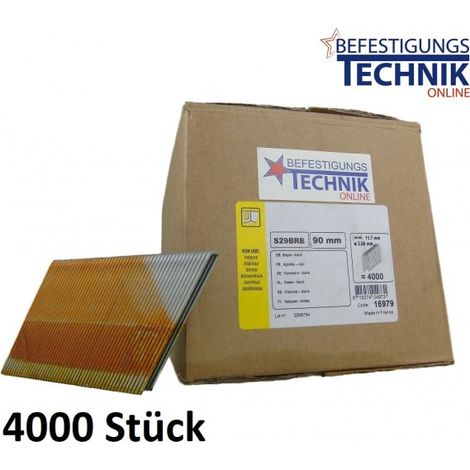 Senco Typ AST4 90mm RS29BRB Klammer RS Heftklammern geharzt KL-82"-"EN13260
