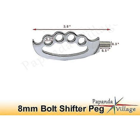Aluminium-Motorrad-Schalthebel-Zehenfußraste aus Messing für Harley 883r, 883l, 48 Sportster, Iron, 883 Superlow Bobber – 1 Stück, Silber (1/5)