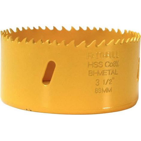 Faithfull Bi-Metal Cobalt Hole Saw 89mm for Precise Cutting and Durability