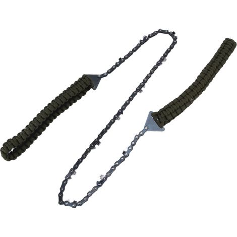Scie à chaîne de poche 24 pouces pour camping extérieur, scie à main portable avec corde pour couper du bois, scie de jardin (1/5)