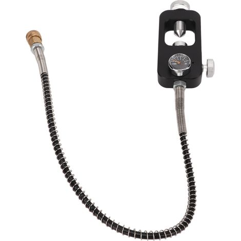 Tauchflaschenfülladapter mit Manometer, robustem Aluminiumlegierungsschlauch, tragbarer und rostfreier Tauchfüllstation (1/5)