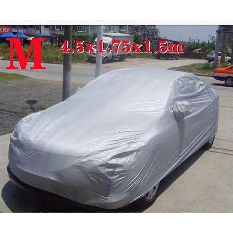 Universelle Autoabdeckung (S/M/L/XL/XXL), intelligenter Outdoor-Vollschutz für Autos, Sonnenschutz, UV-Schutz, regendicht, staubdicht, wasserdicht – 4,5 x 1,75 x 1,5 m – Größe M