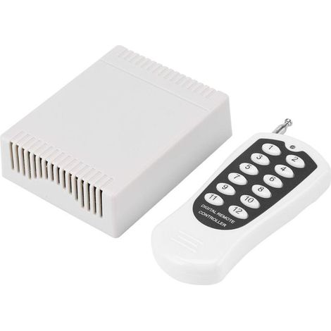 UlisemCommutateur RF sans Fil DC 12V Relais 12 Canaux Télécommande sans Fil RF Émetteur et Récepteur (1/4)