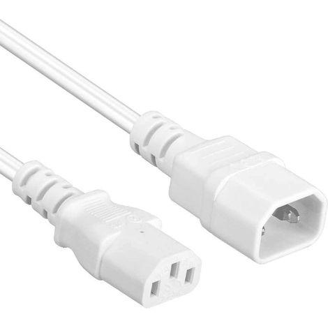 Cable de alimentacion CPU C13 - C14 2 M Blanco (1/5)