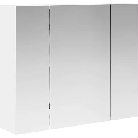 Maison Exclusive - Mobiletto per specchio da bagno Bianco 60 x 14,5 x 50 cm