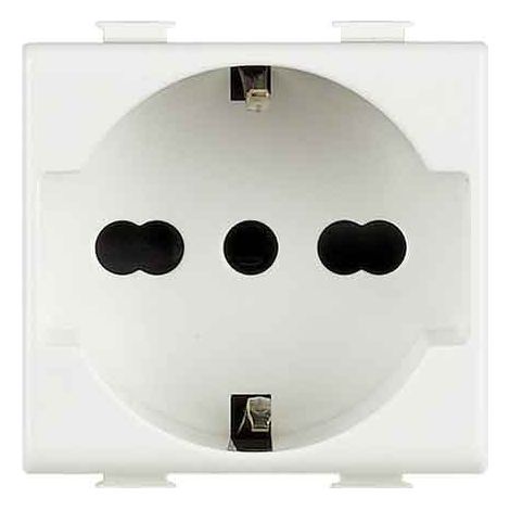 PRESA ITALIANA/TEDESCA 'MATIX' BTICINO 10/16A 250V 2P+T - Bianco - BTICINO