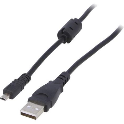 Cable- USB 2.0- UC-E6.USB A prise- nickele- 1.5m- noir