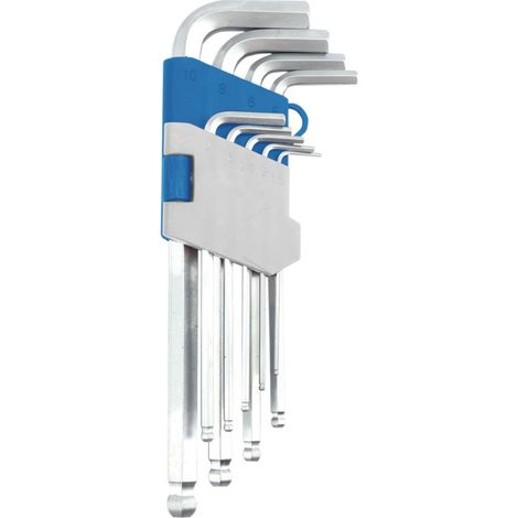 Set di 9 chiavi a brugola da 1,5 a 10 mm