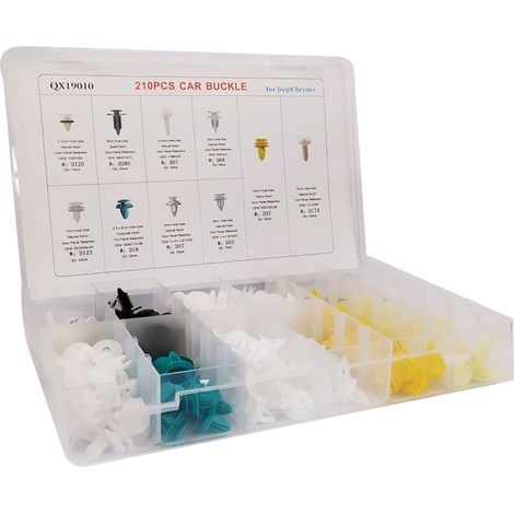 Set Rivetti in Plastica a Pressione 210pz Fissaggio Carrozzeria Riparazioni (1/5)