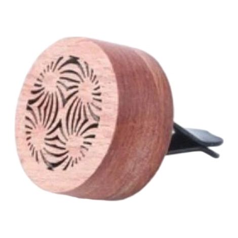Diffuseur Huiles Essentielles - Pour Voiture Avec Pince Ventilation - En Pierre de Lave Naturelle - Forme Fleur - Lot de 2 (1/5)