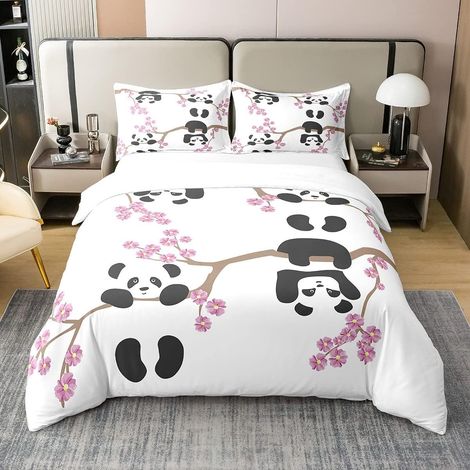 Housse de Couette 200x200 cm Coton Biologique Motif Panda (1/5)