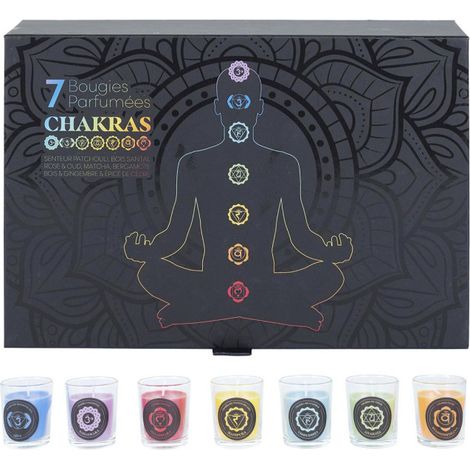 Coffret 7 Bougies Parfumées "Chakra" 24cm Multicolore (1/4)