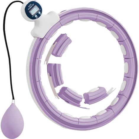 Hula hoop intelligent lesté avec compteur, 16 segments réglables, violet HAVRYA (1/5)