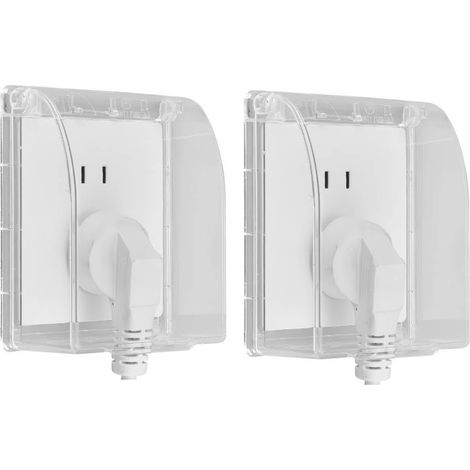 2 Pièces Cache Interrupteur Mural, Cache Prise Etanche Electrique Murale, Boîte Étanche Universelle Pour Prise, Cache-Boîte Eau Couvercle Prise Pour Courant, Couvercle Interrupteur Pour Salle De Bain