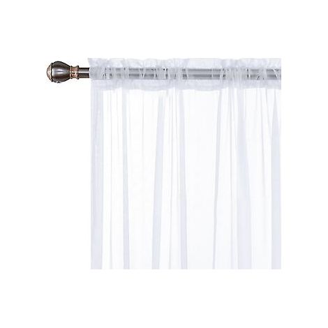Rideau de fond en tulle, semi-occultant, élégant, pour mariage (140230 Blanc) (1/4)