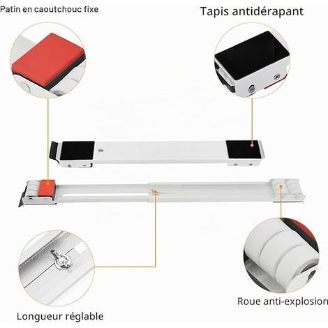 Support Machine A Laver Réglable, Capacité De Charge De 300 Kg, Socle Lave Linge Avec Base En Caoutchouc Antidérapant Absorbant Les Chocs, Adapté Aux Réfrigérateurs, Canapés, Armoires (1/4)