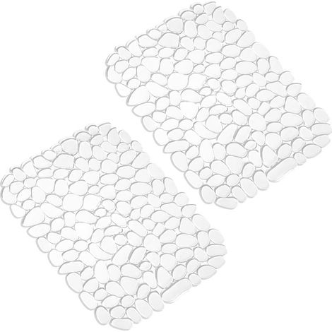 Tapis Evier Cuisine Transparent,Protege Evier Cuisine en PVC, 40x30cm Tapis Evier, Tapis D'évier en Forme de Galets pour Le Fond de L'évier de Cuisine (1/3)