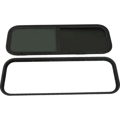 Fenêtre latérale de camping-car, Protection contre les insectes, Verre trempé, noir (1/2)