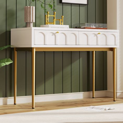 Coiffeuse à 2 tiroirs – Meuble haut de chambre, Buffet blanc, Commode