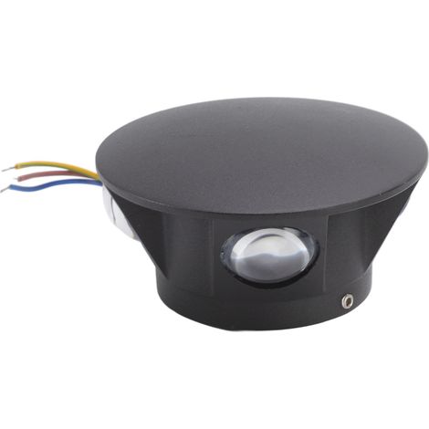 Runde, vierseitige LED-Wandleuchte, warmweißes Dekorationslicht, 4 W, ideal für Flur oder Schlafzimmer. (1/5)