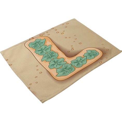 Tapis De Table En Coton Et Lin - Isolation Thermique Et Résistance À L'usure - Pour Salle À Manger Et Cuisine - Lot De 12 Pièces (1/2)
