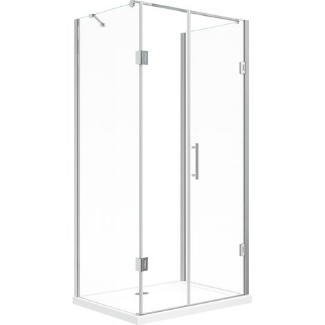 Glaswerk Westfalen - Emma 80x120x80 cm U-Form Duschkabine inkl. Duschtasse + Siphon