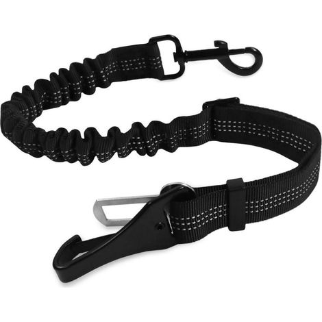Hundesicherheitsgurt mit elastischer Dämpfung, 56-70cm verstellbar, 2 Schnallen (1/5)