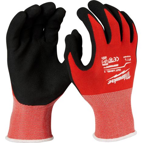Milwaukee 4932471417 Cut Level 1 Dipped Gloves Size L / 9 (1/5)