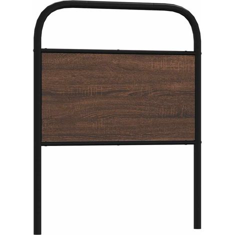 Ersatz-Kopfteil Braun Eichen-Optik 75 cm Stahl und Holzwerkstoff