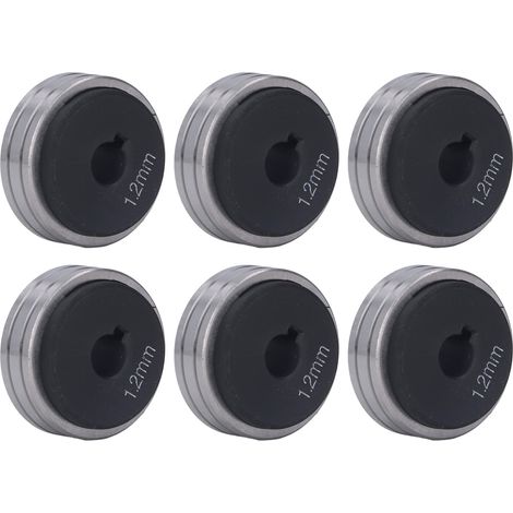 Lot de 10 rouleaux d'entraînement d'alimentation de fil en acier et nylon pour soudeurs MIG 200 A 350 A 500 A 1,2 à 1,2 mm (1/5)