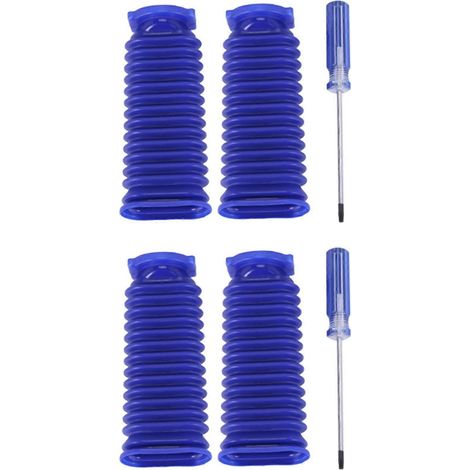 4 raccords de tuyau d'aspiration bleus pour aspirateurs V7, V8, V10 et V11 - Pièces de rechange avec tournevis (1/5)
