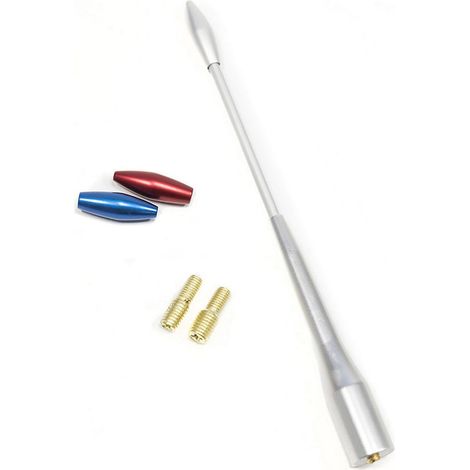 Antenna tris universale per tutte le auto in alluminio cromato