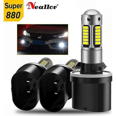 2 ampoules antibrouillard LED H27 1200 lm 880 881 H1 H3 pour feux de route automatiques 12 V (H3) (1/5)