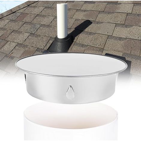 Chimney Cover, Stove Pipe Cap, Stainless Steel Chimney Hood, Chimney Rain Cap for Fireplace, Stove Pipe Cover ø150 mm (1/5)