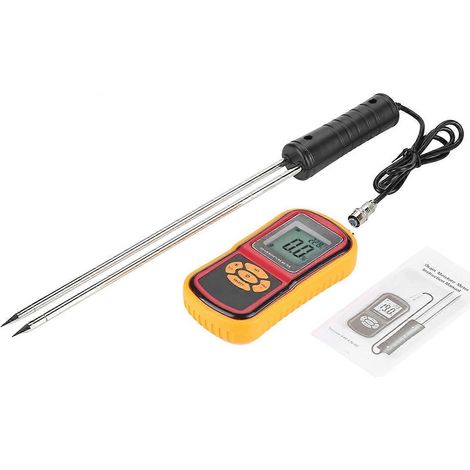 GM640 Tragbares digitales LCD-Getreidefeuchtigkeits- und Temperaturmessgerät für Weizen, Reis, Mais und Bohnen