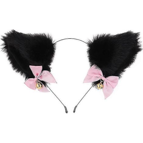 Serre-tête oreilles de fourrure fait main pour Halloween et Noël (1/5)