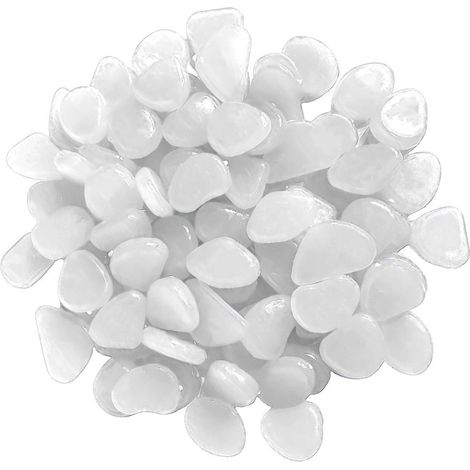 TuseRxln Pierres phosphorescentes – Blanc – Absorbant la lumière et veilleuses pour allées de jardin et décoration – 100 – Utilisation intérieure et extérieure (1/5)