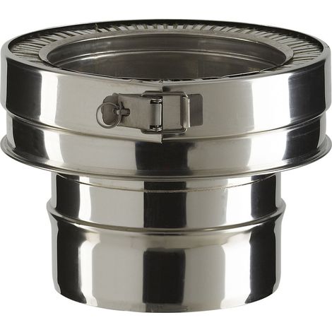 Poujoulat – Raccord fumisterie réduction conique 180tz – Pour conduits de cheminée – Acier inoxydable – Angle d'inclinaison 45°