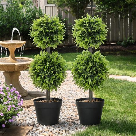 Plante artificielle vert en plastique 17,5 x 17,5 x 60 cm (1/5)