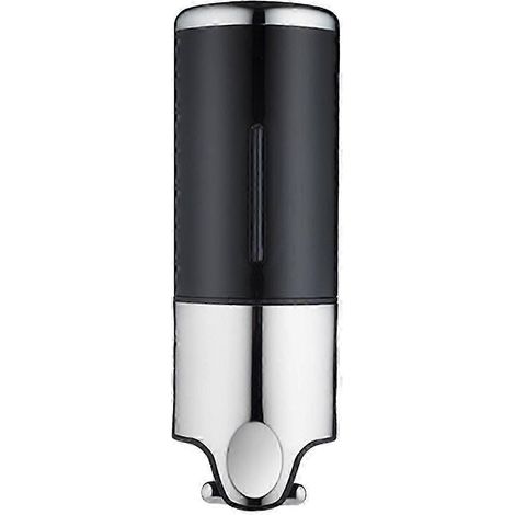 Distributeur de savon mural, distributeur manuel suspendu de savon liquide pour cuisine, hôtel, shampoing, après-shampoing, gel douche, 500 ml, noir, 24 x 12 cm STOL (1/5)