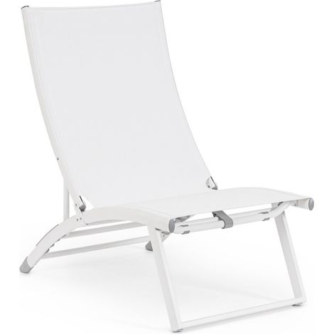 Lot de 2 fauteuils de jardin inclinables blanc - TAYLEN (1/5)