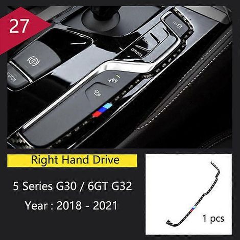 Panneau de boutons intérieur en fibre de carbone pour BMW Série 5 6GT G30 G32 - Accessoires auto (1/5)
